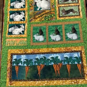 Charming Bunny Garden Artisan Quilt